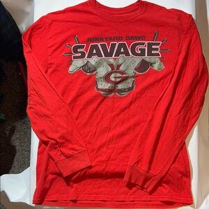 University of Georgia - Junkyard Dawg Savage - Red Long Sleeve Tee